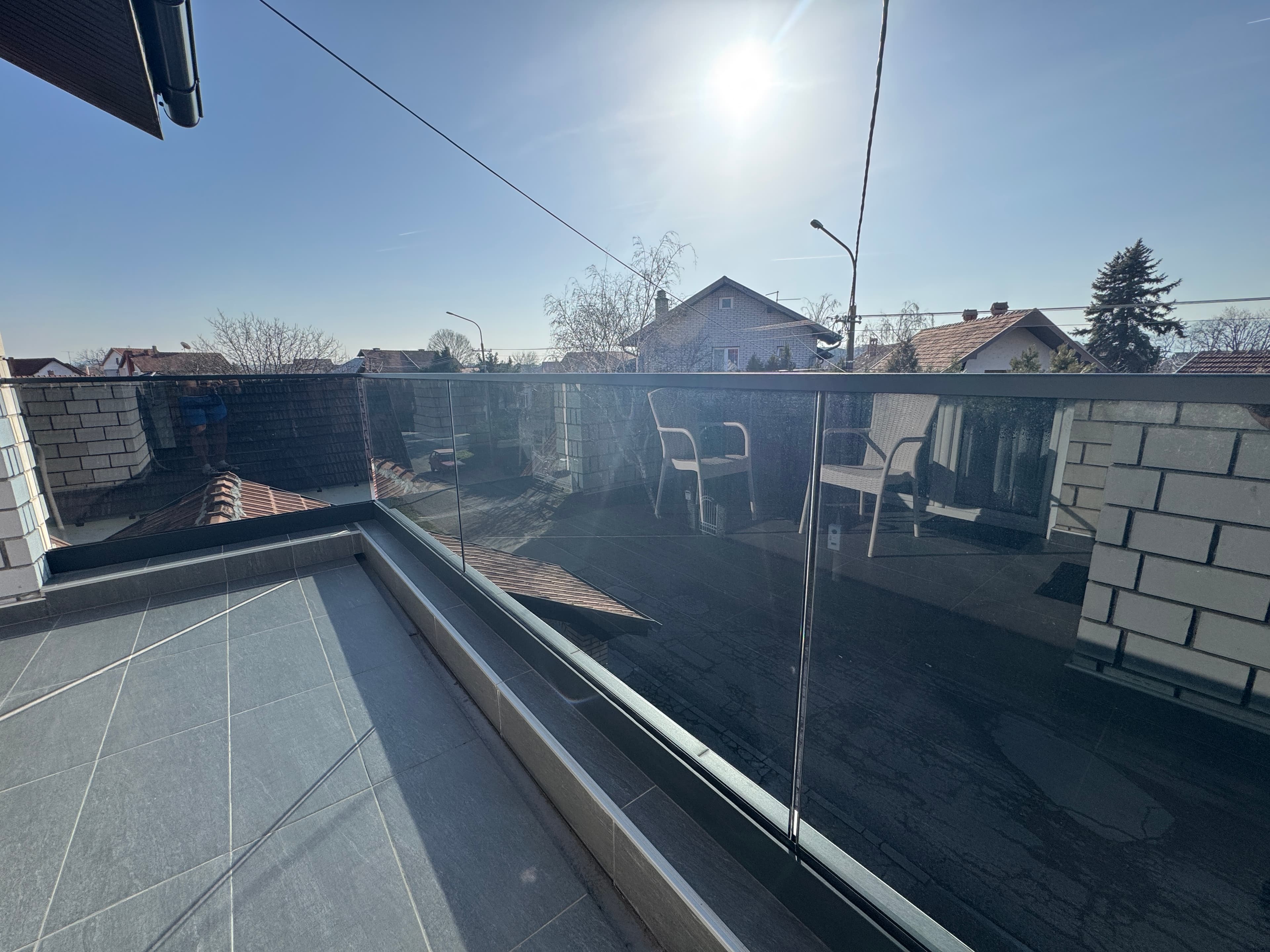 Staklena ograda – unutrašnje stepenište